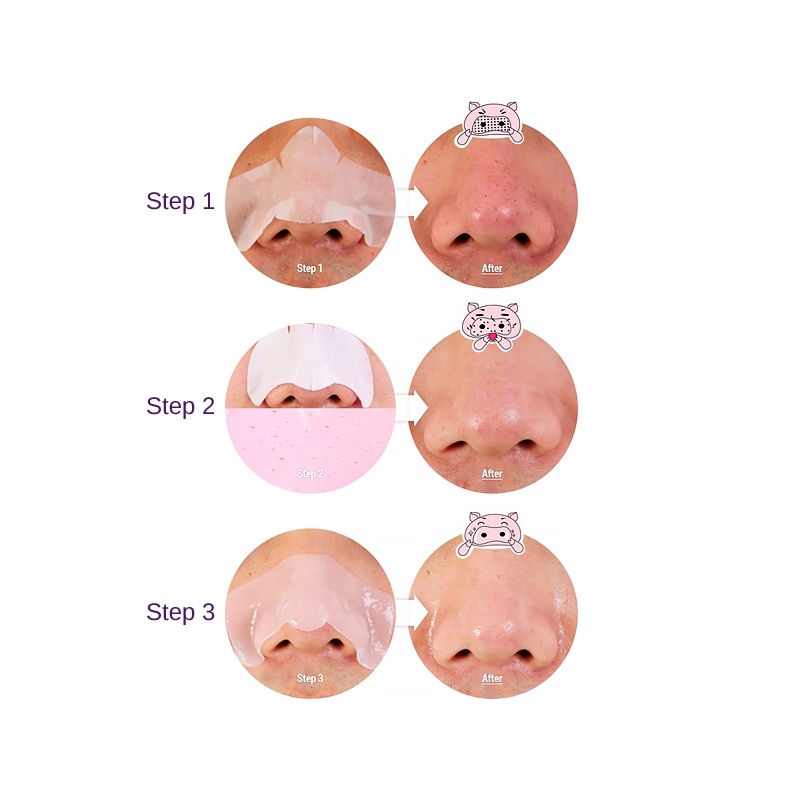 Pig Nose clear blackhead 3-step kit | Mustapäälaastarit | Holika Holika